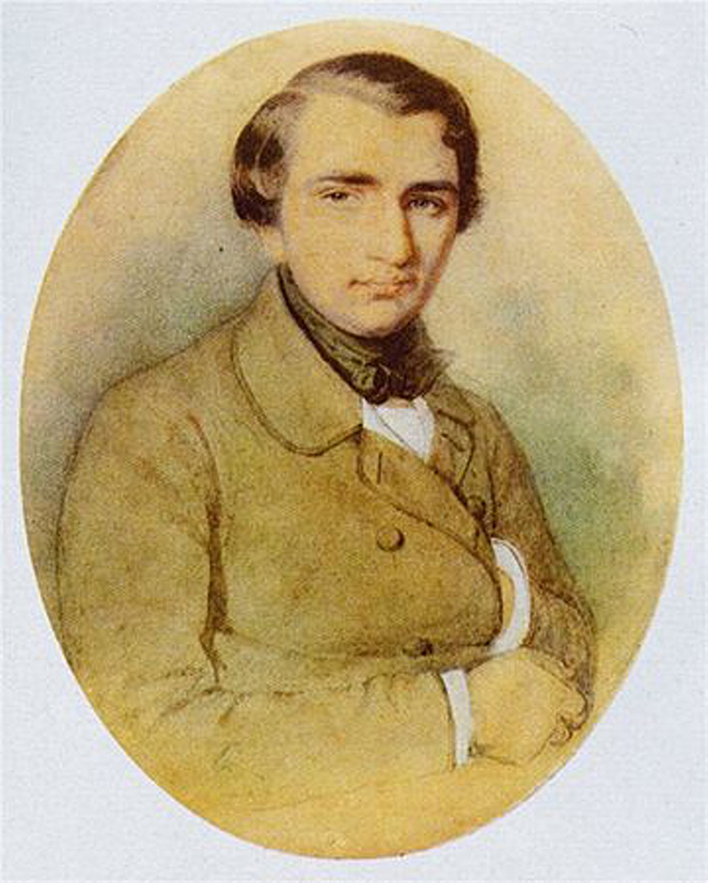 Тургенев (20 лет). Акварель К.А. Горбунова. 1838. Литературный музей. Москва.